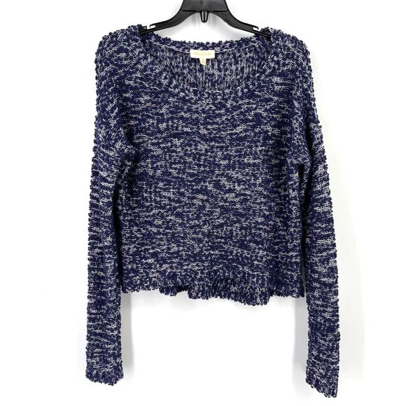 Modcloth Cropped Marled Blue Sweater Womens Size Small - Picture 1 of 4